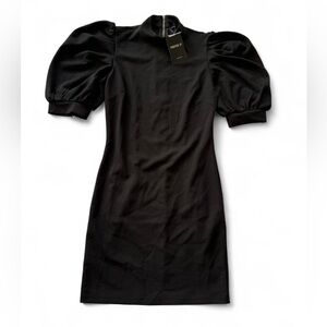 NWT Forever 21 Black Puff Sleeve Bodycon Mini Dress | Small